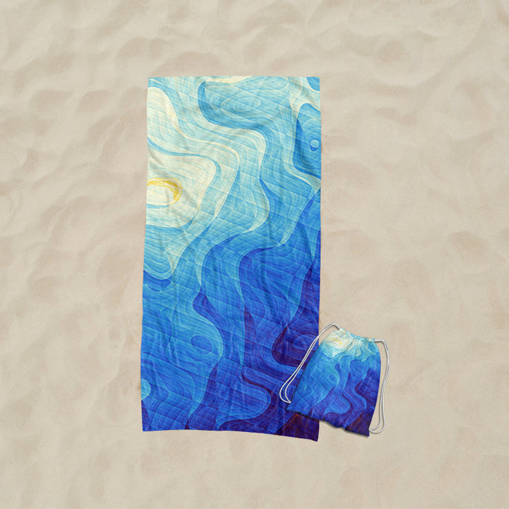 Beach towel with elaborate wave design Stornfield