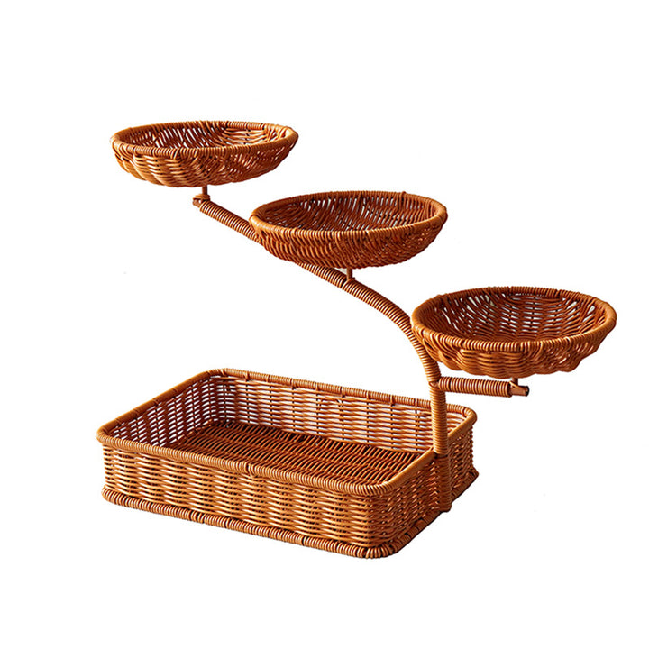 Two-Tiered Woven Fruit Display Stand Stornfield