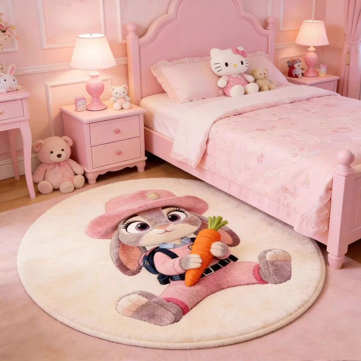 Playful Cartoon Character Area Rug