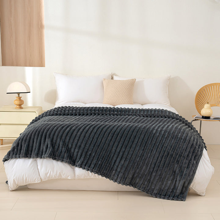 Textured Plush Throw Blanket Stornfield
