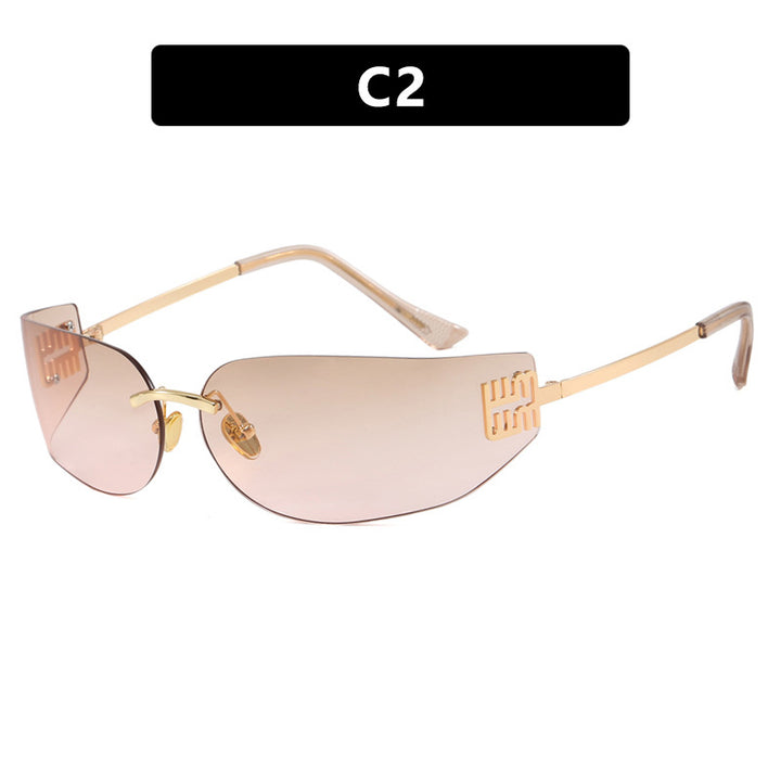 Women's futuristic designer sunglasses with unusual frame and UV protection Stornfield