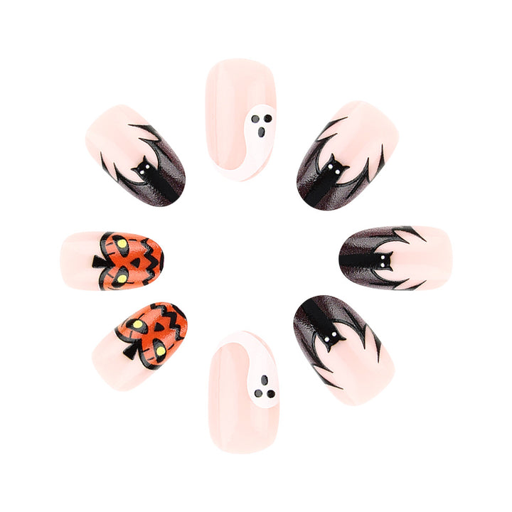 Artistic Halloween-Themed Press-On Nail Art Stornfield 1787543212