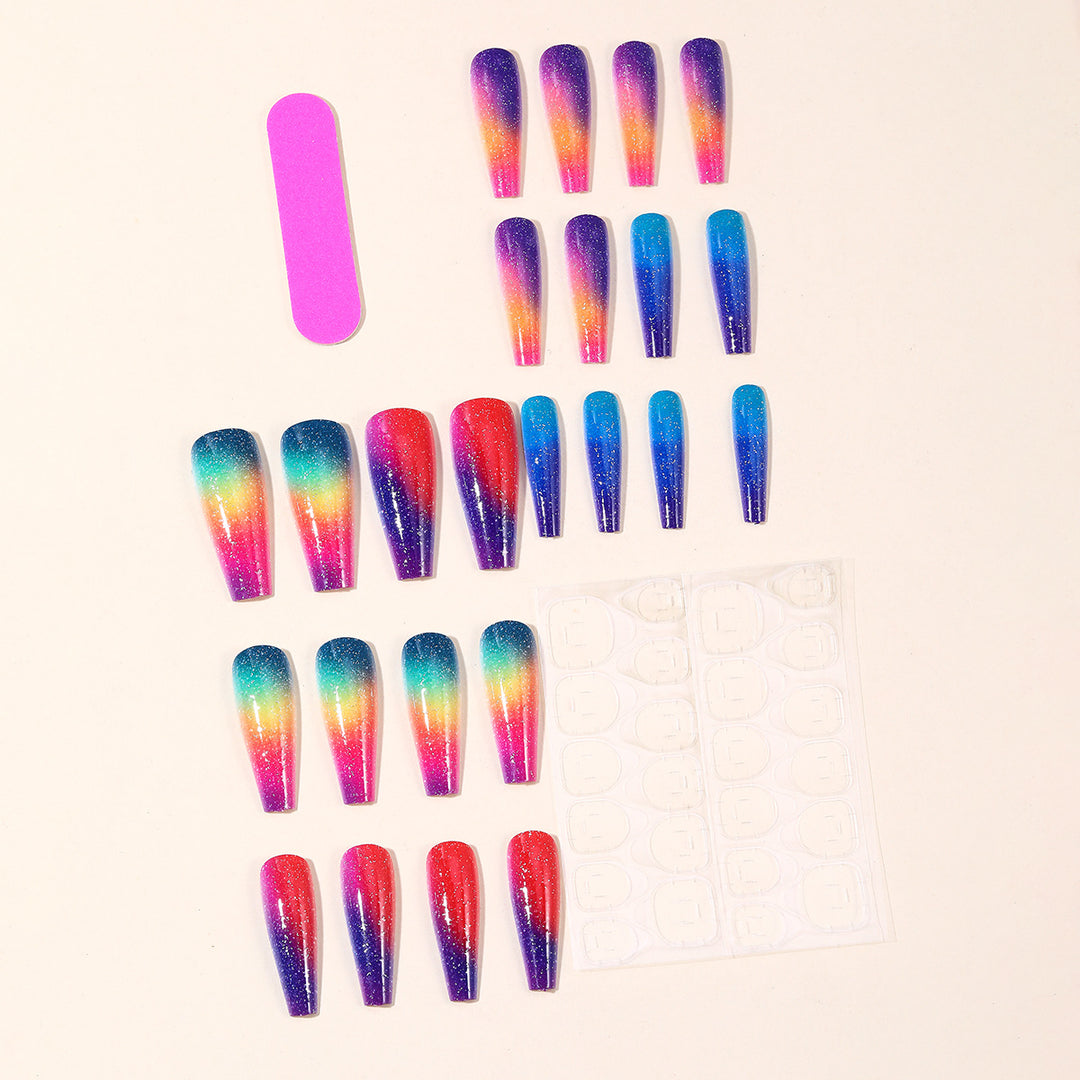 Gradient Glitter Stiletto Nail Art Stornfield