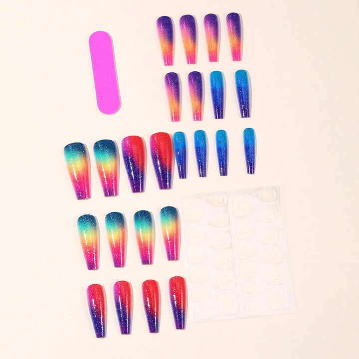 Gradient Glitter Stiletto Nail Art Stornfield