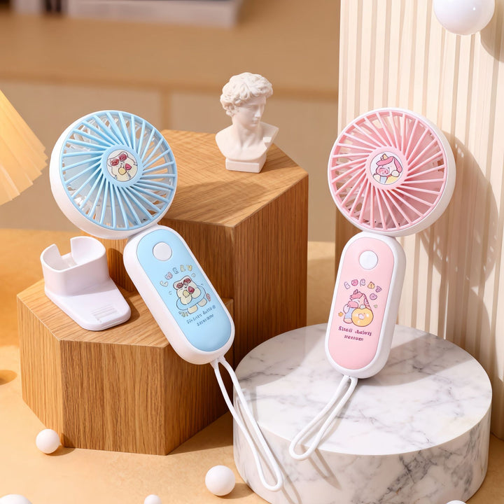 Women's Portable USB Hand Fan with Cute Stornfield Design