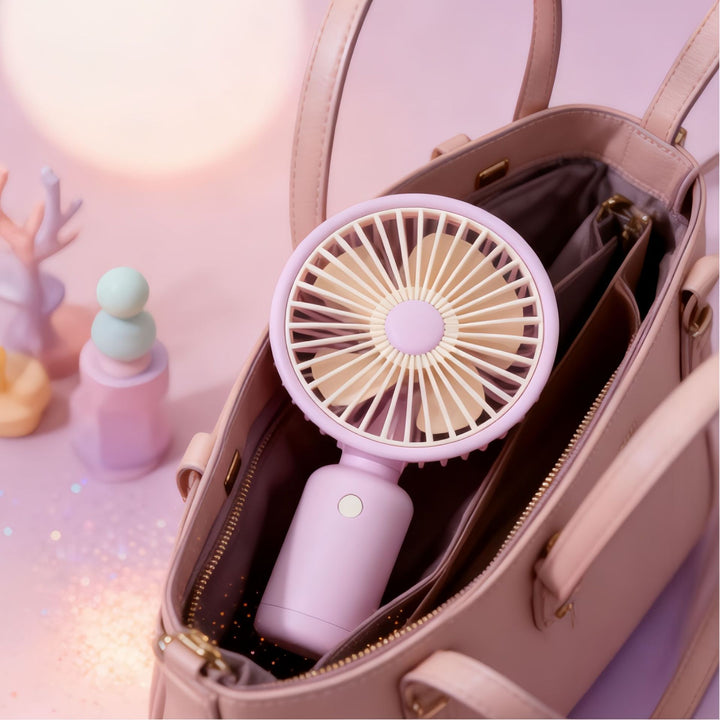 Women's portable USB table fan with powerful battery technology and flexible design Stornfield