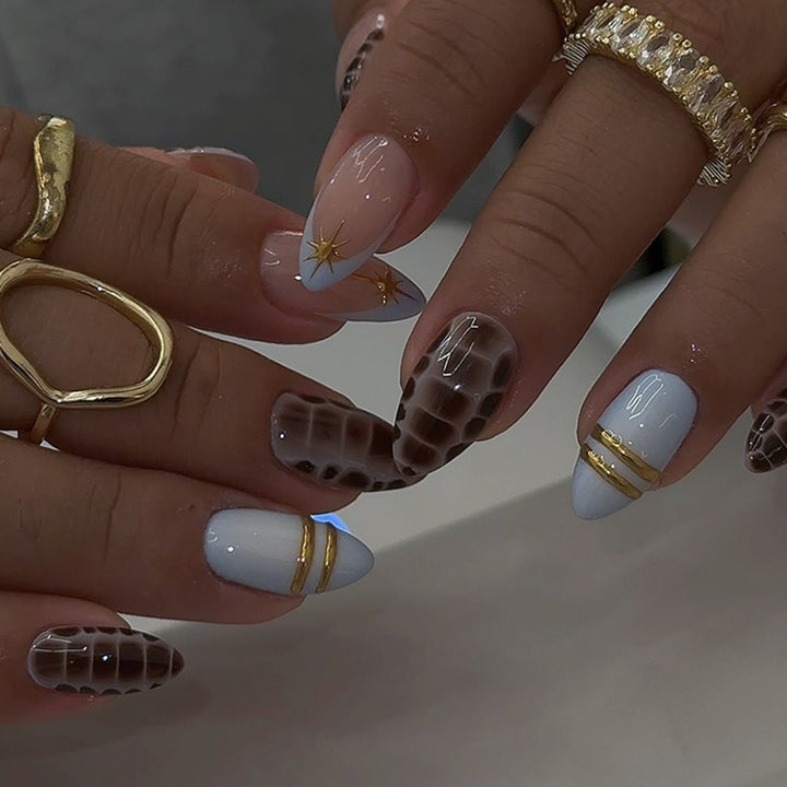Artistic Press-On Nail Art Set