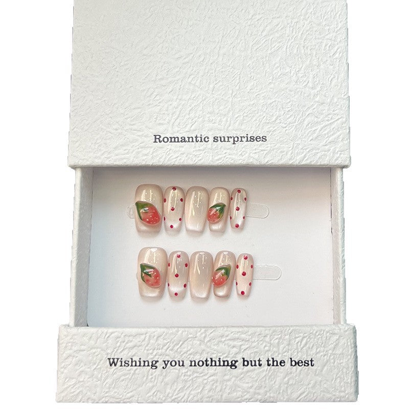 Creative Strawberry-Themed Press-On Nail Set