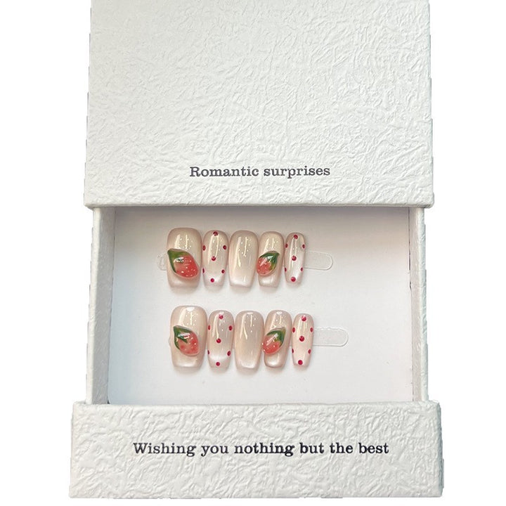 Creative Strawberry-Themed Press-On Nail Set