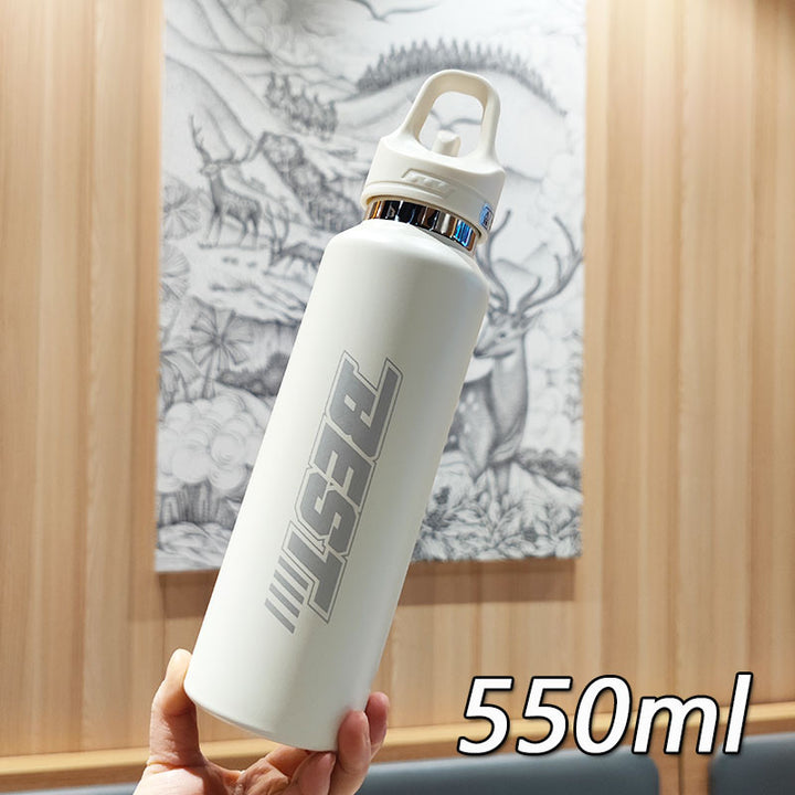 Women's sustainable stainless steel water bottle with leak-proof lid and handle Stornfield