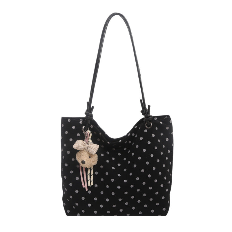 Polka Dot Cotton Tote Bag
