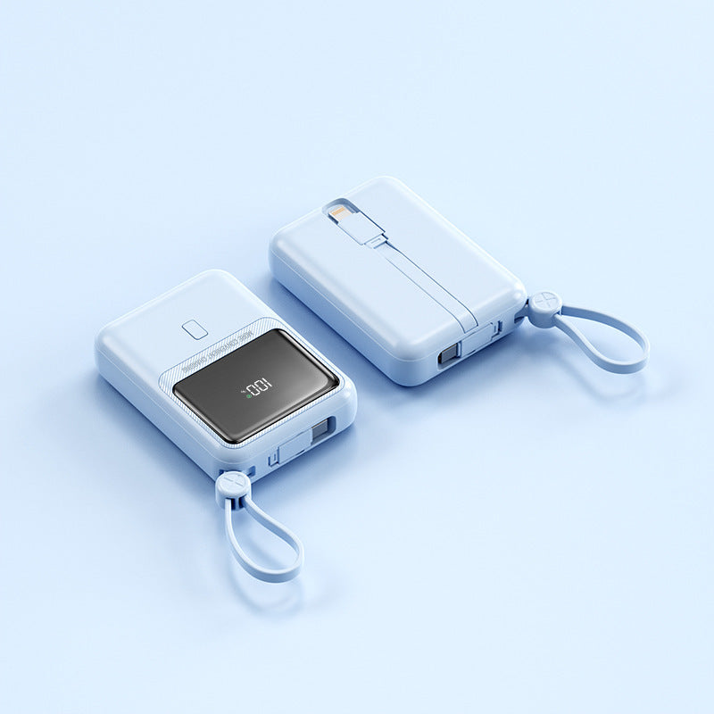 Compact power bank with integrated charging cable and digital display Stornfield