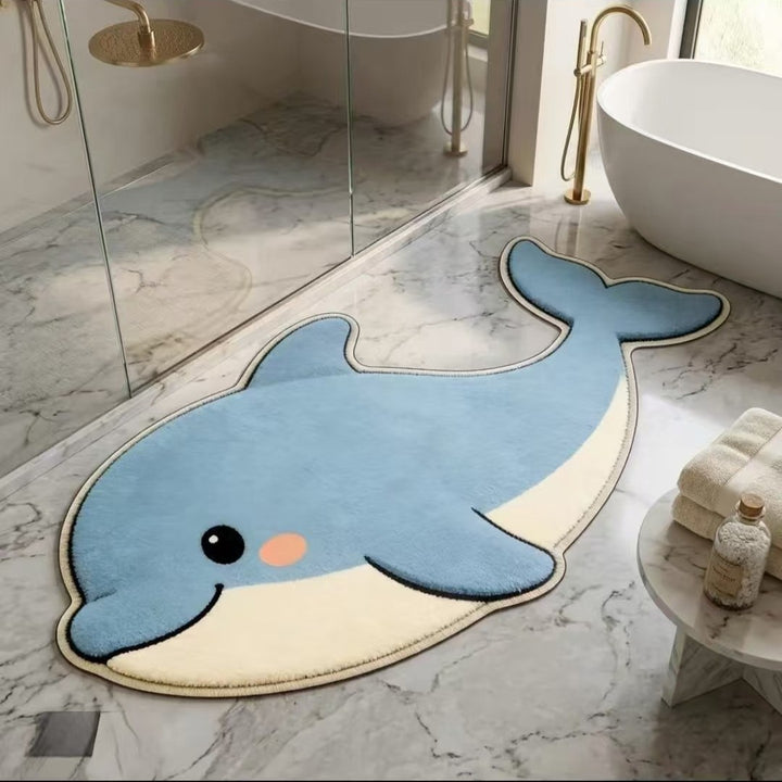 Cute Penguin Plush Bath Mat