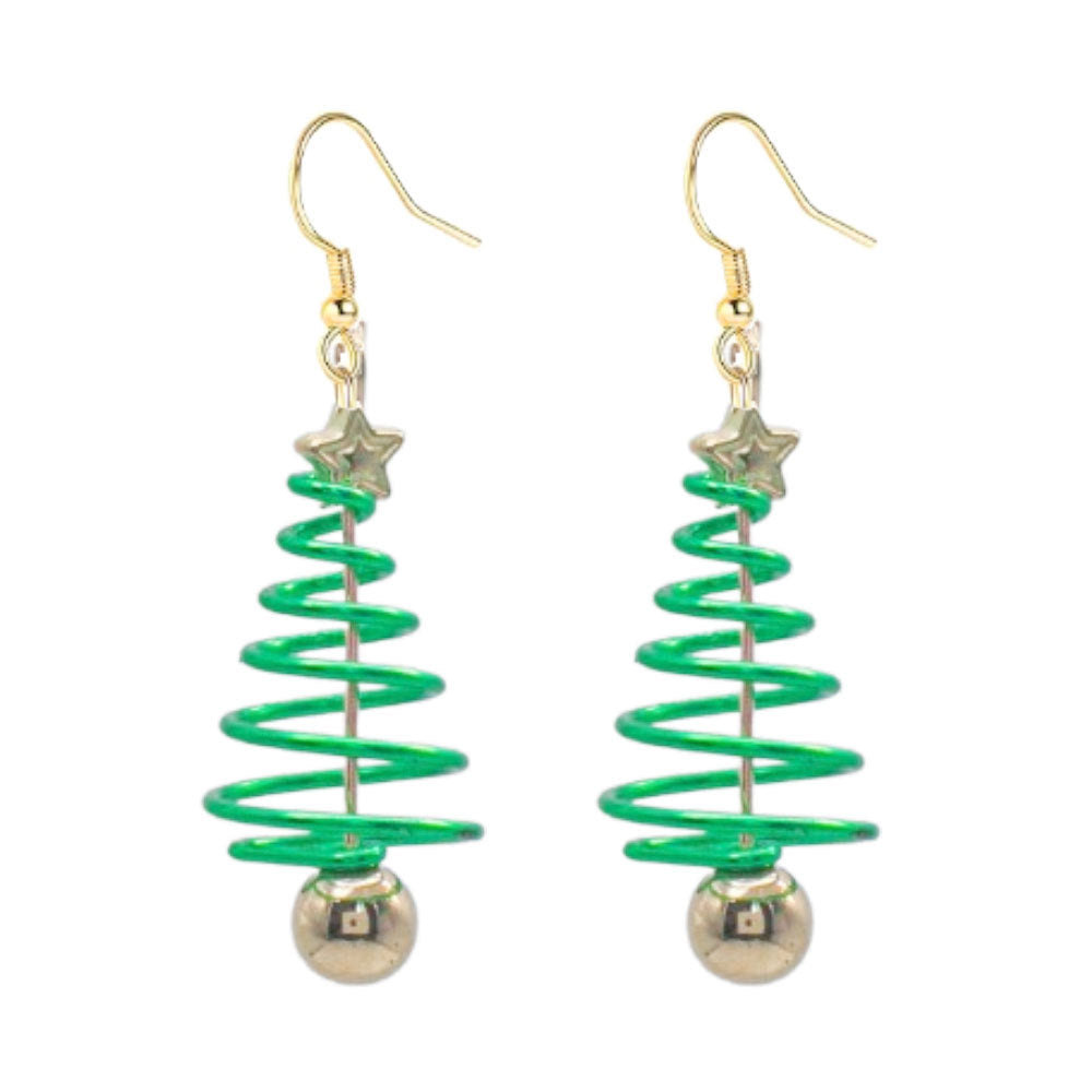 Whimsical Christmas Tree Dangle Earrings Stornfield