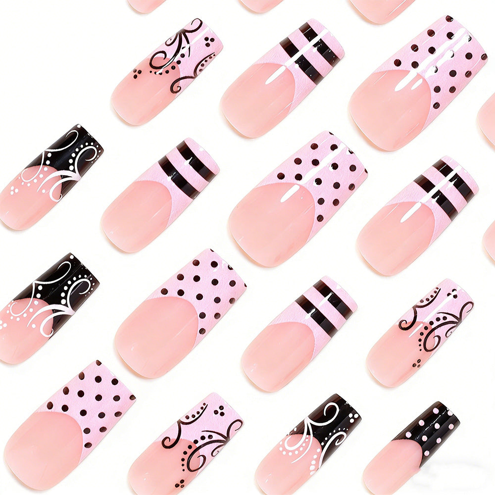 Decorative Artistic Stiletto Press-On Nails Stornfield