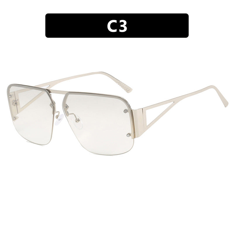 Women’s Futuristic Sunglasses with Square Frame and Mirrored Lenses Stornfield