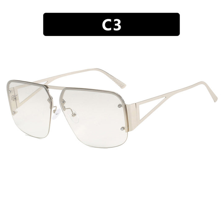 Women’s Futuristic Sunglasses with Square Frame and Mirrored Lenses Stornfield