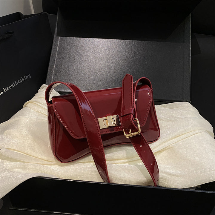 Elegant Patent Leather Mini Shoulder Bag