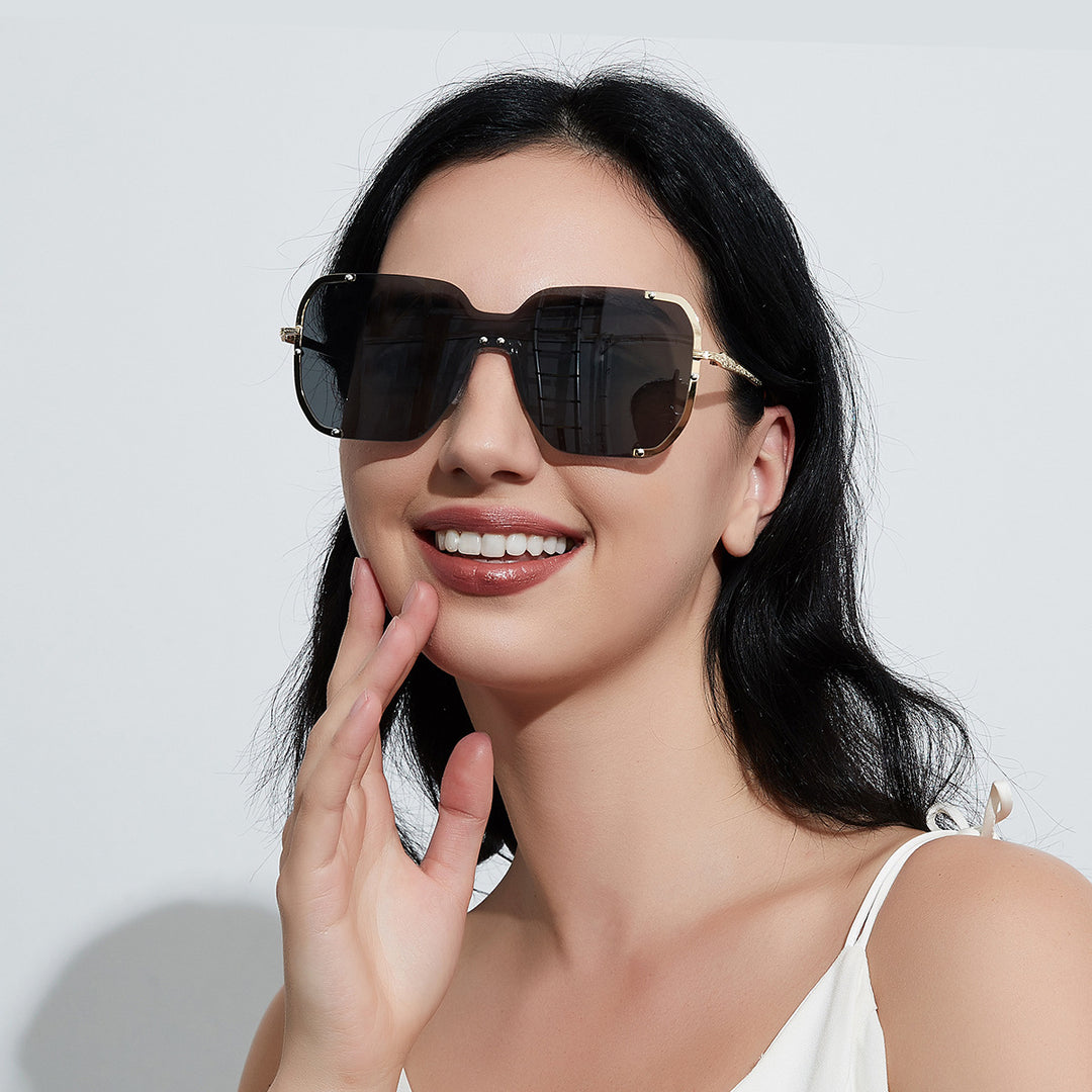 Women large stylish sun protection glasses Stornfield