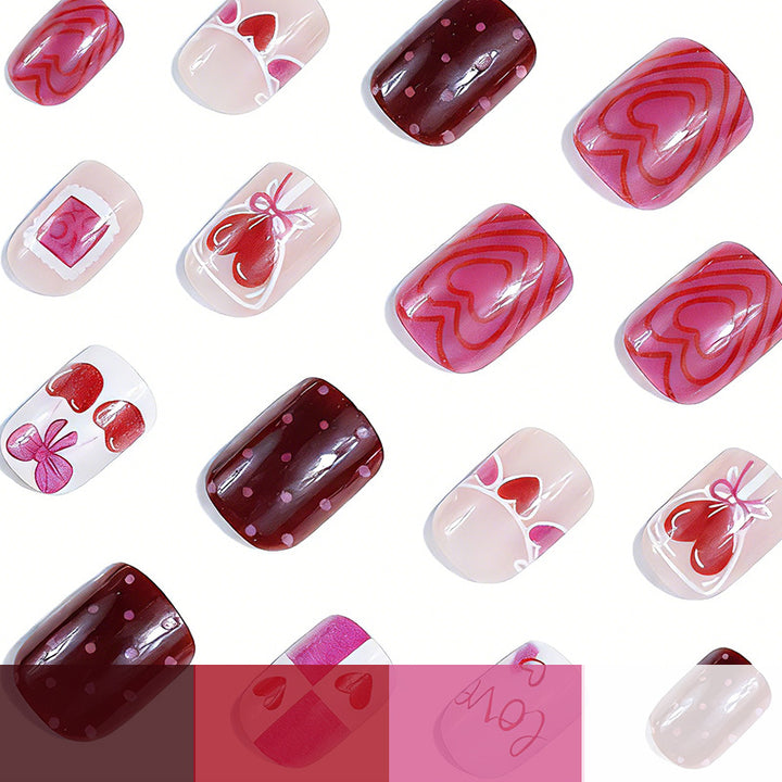 Romantic Heart Pattern Nail Art Stornfield