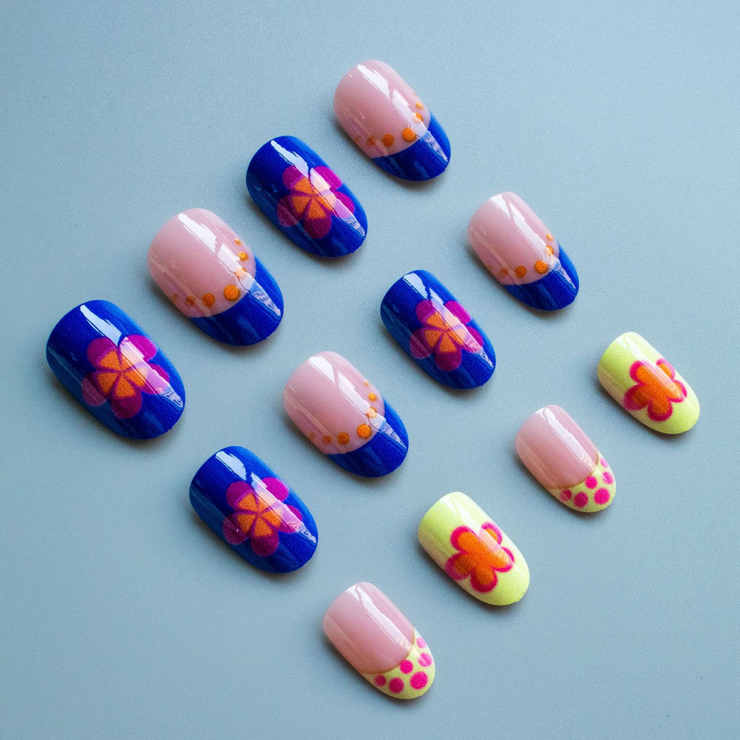 Artistic Floral Ombre Nail Art Set