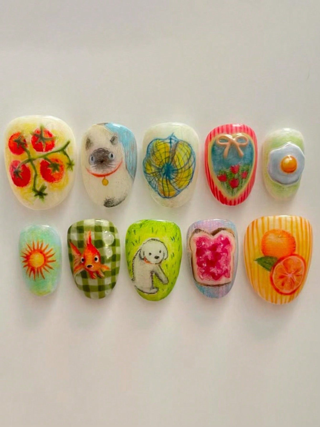 Artistic Themed Press-On Nail Set Stornfield