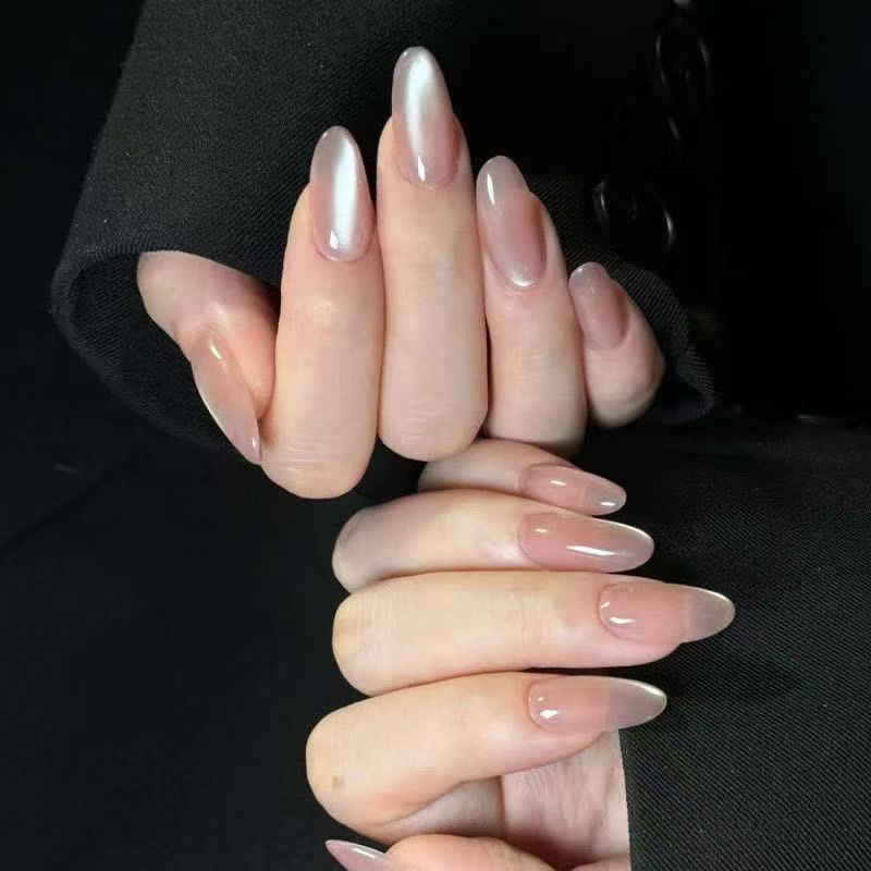 Glossy Almond-Shaped Nail Extensions Stornfield