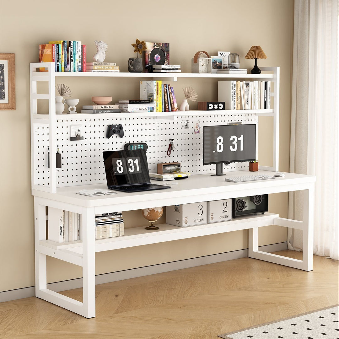 Multifunctional workspace with shelf Stornfield