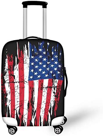 Unisex nano elastic suitcase cover with horse and sunflower motif, stretchable stretch protection for hard shell trolley with zipper Stornfield