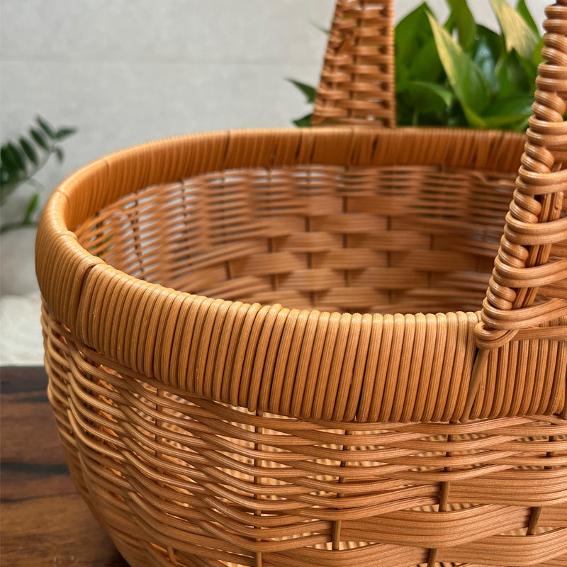 Ladies Handmade Basket with Elegant Handle Stornfield