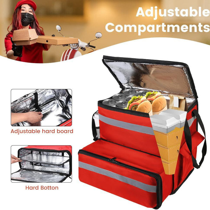 Women's Insulated Pizza Delivery Bag with Multiple Compartments and Carrying Options Stornfield