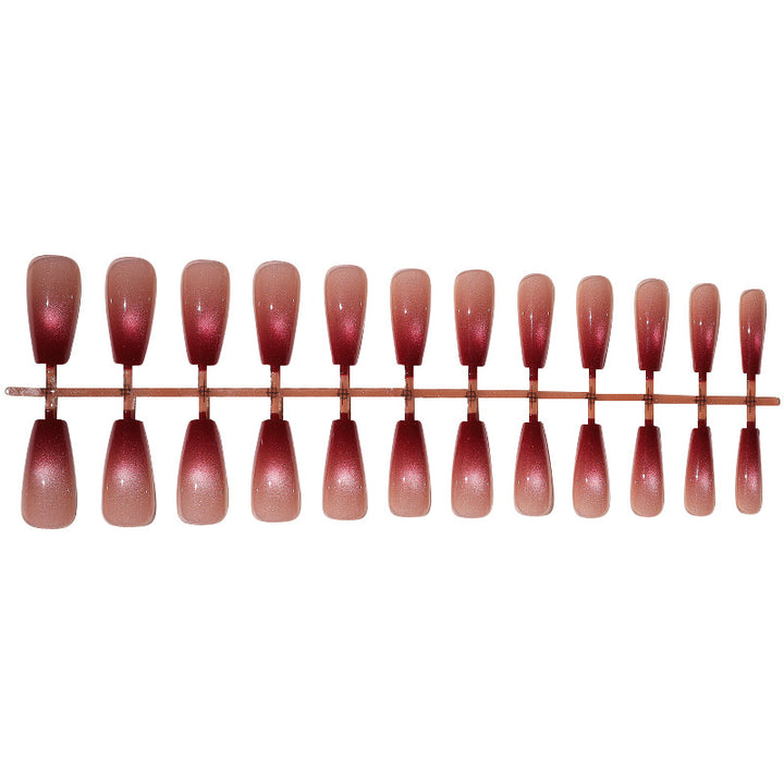 Acrylic nail set with glamorous gradient and glitter accents Stornfield