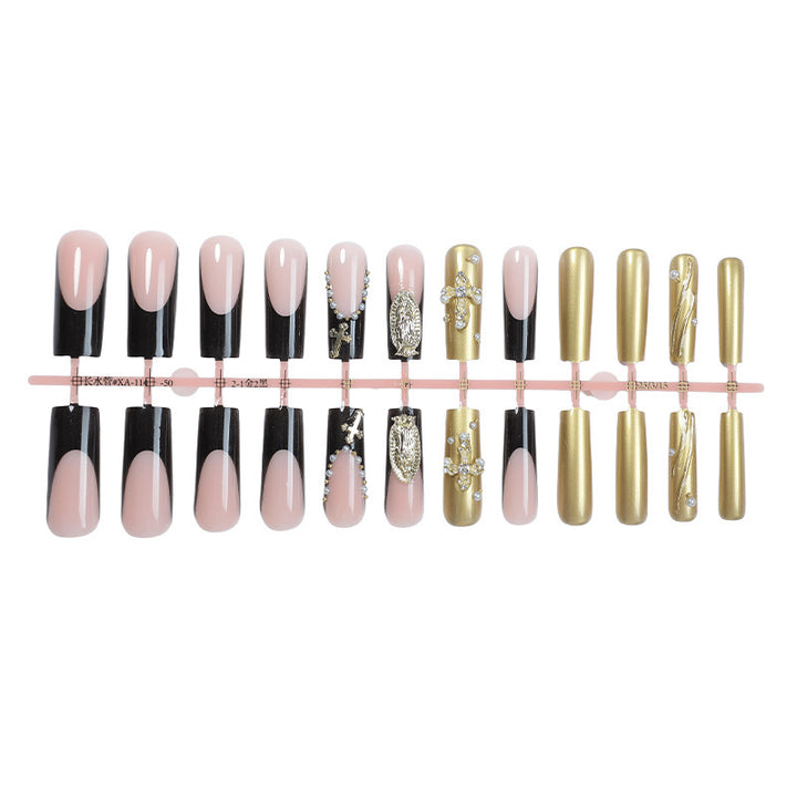 Acrylic nail set with elegant accents and stylish decorations Stornfield