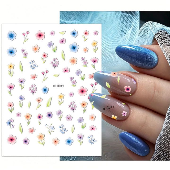 Floral Design Nail Art Sticker Set