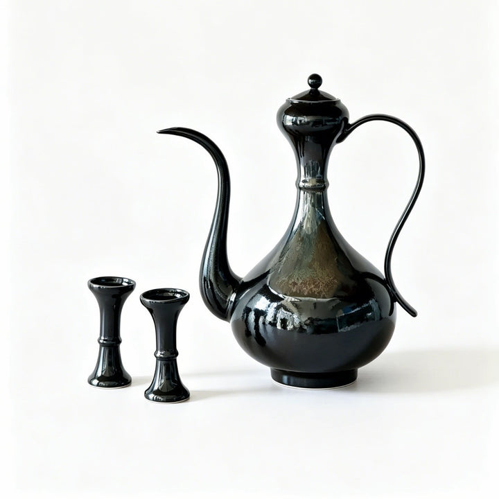 Ornate Decorative Teapot and Cup Set