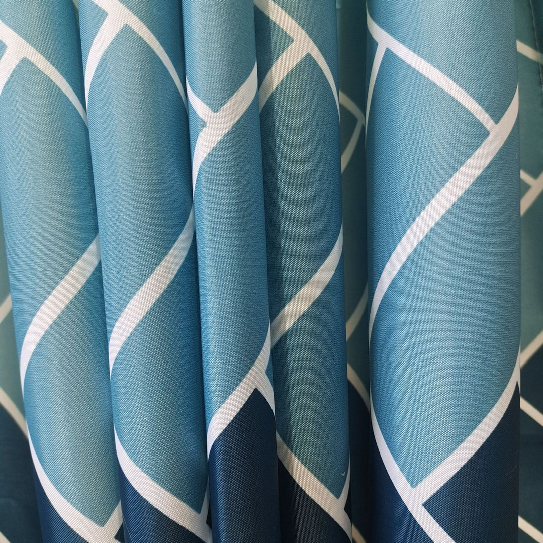 Geo-Patterned Shower Curtain Stornfield