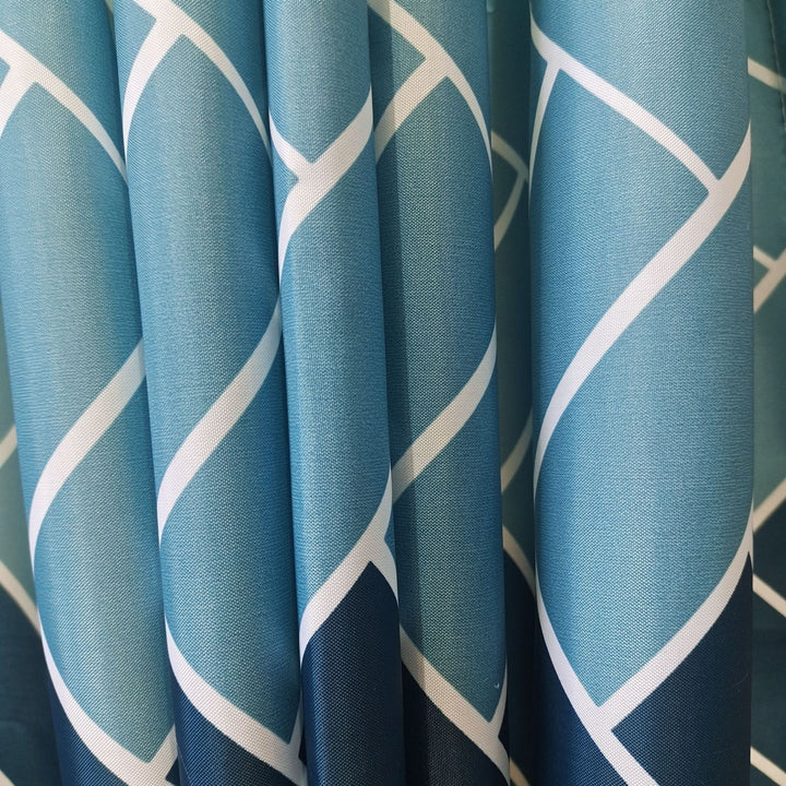 Geo-Patterned Shower Curtain Stornfield