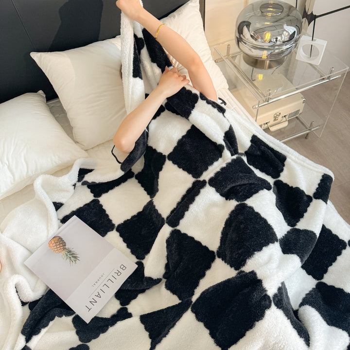 Cozy Textured Fleece Throw Blanket
