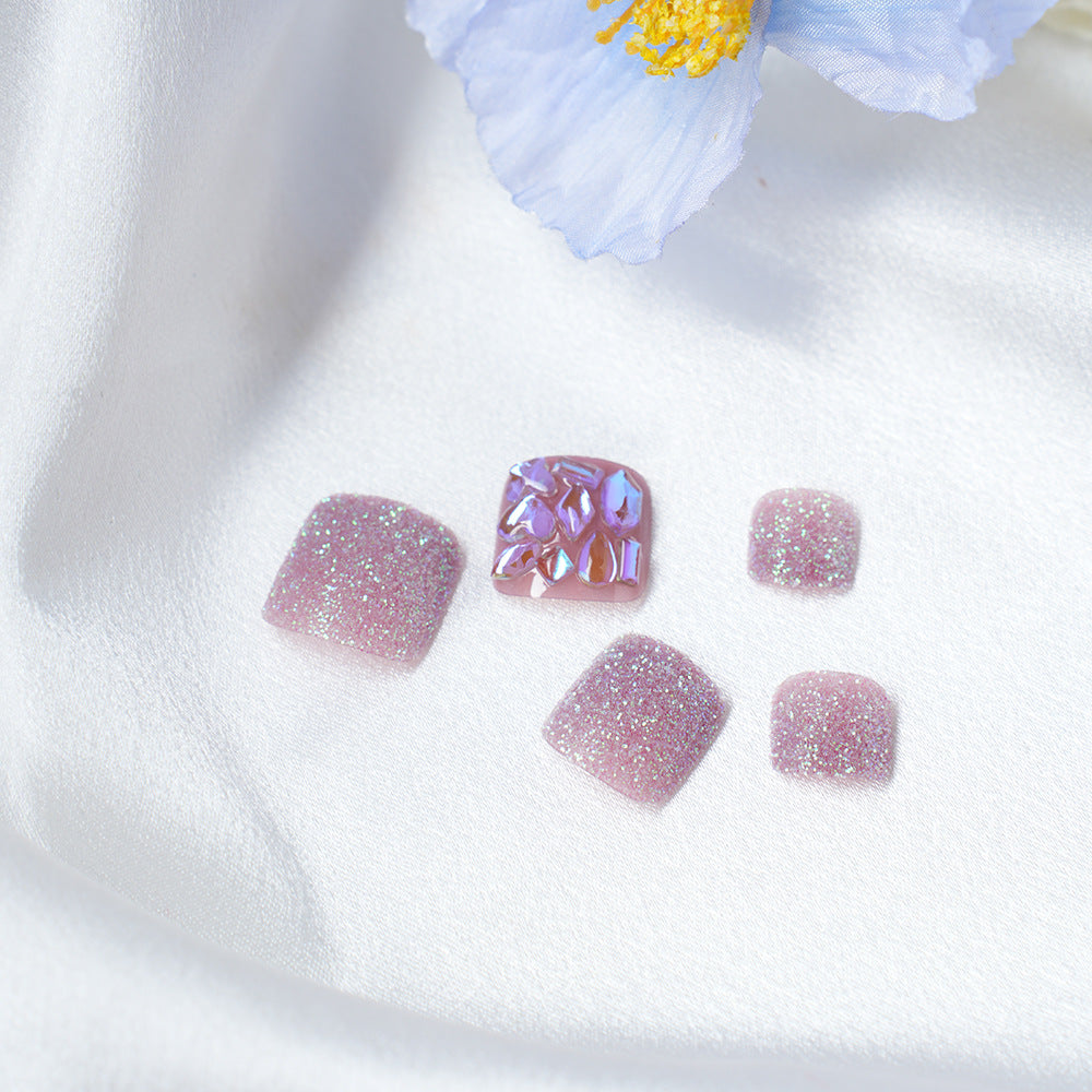 Glittering Rhinestone Press-On Nail Set Stornfield