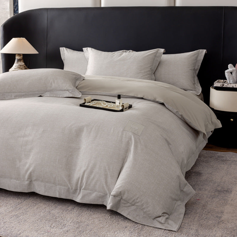 Washed Linen-Blend Duvet Cover Set with Envelope Pillow Shams