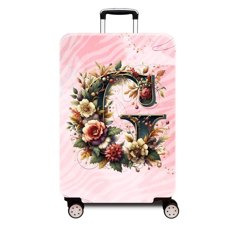 Ladies hard shell suitcase with luxurious floral design Stornfield