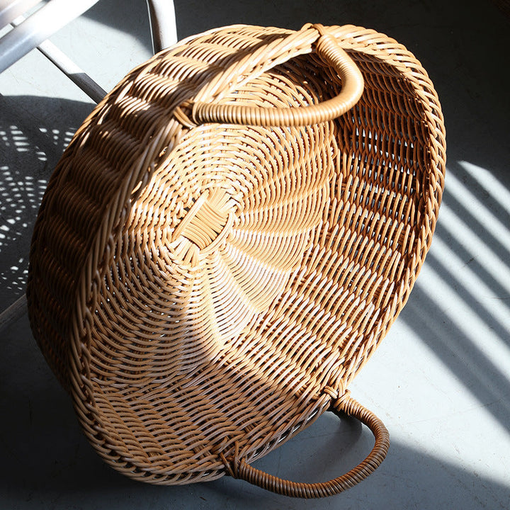 Large Handwoven Wicker Serving Basket Stornfield