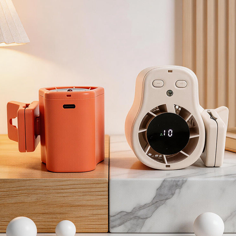 Women's Compact Clip Fan with LED Temperature Display Stornfield