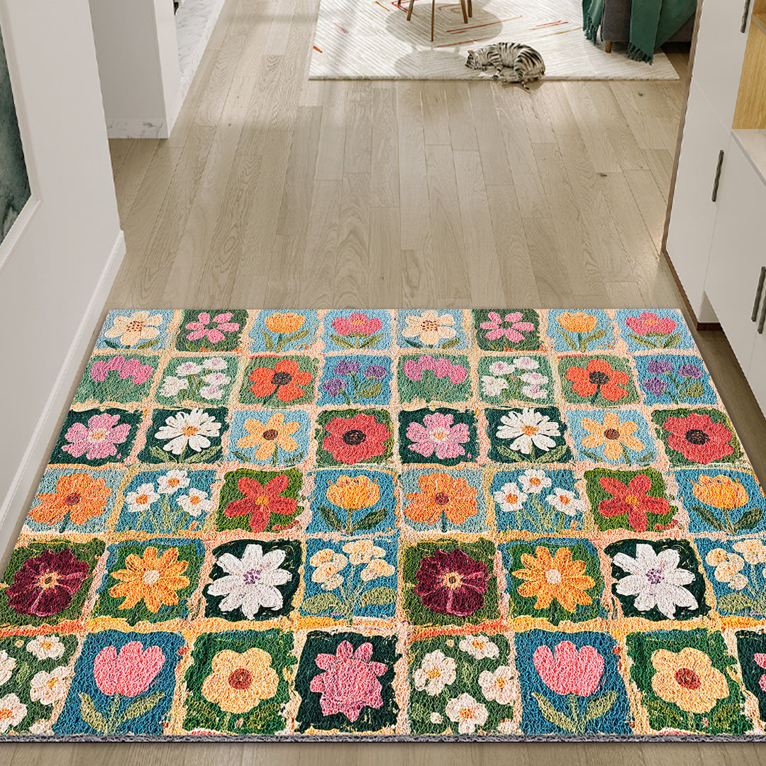 Colorful Floral Patchwork Area Rug Stornfield