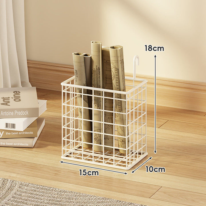 Vertical Mesh Desktop Roll Document & Utensil Organizer