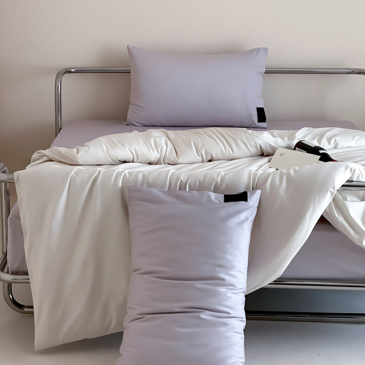 Luxury Cotton Sateen Duvet Cover Set with Envelope Pillowcases