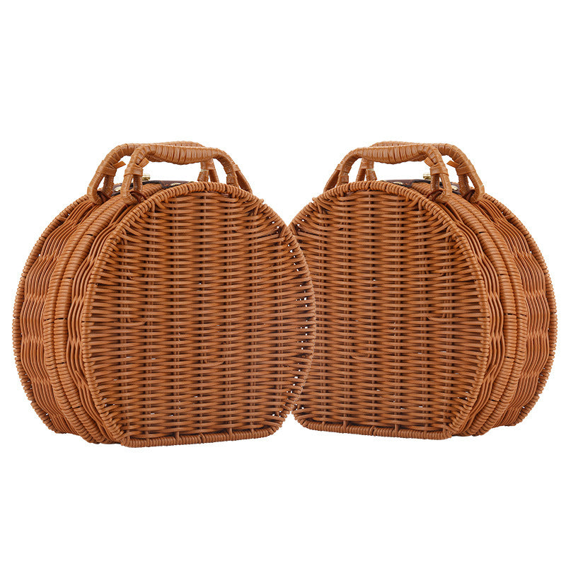 Women Round Wicker Handbag Stornfield