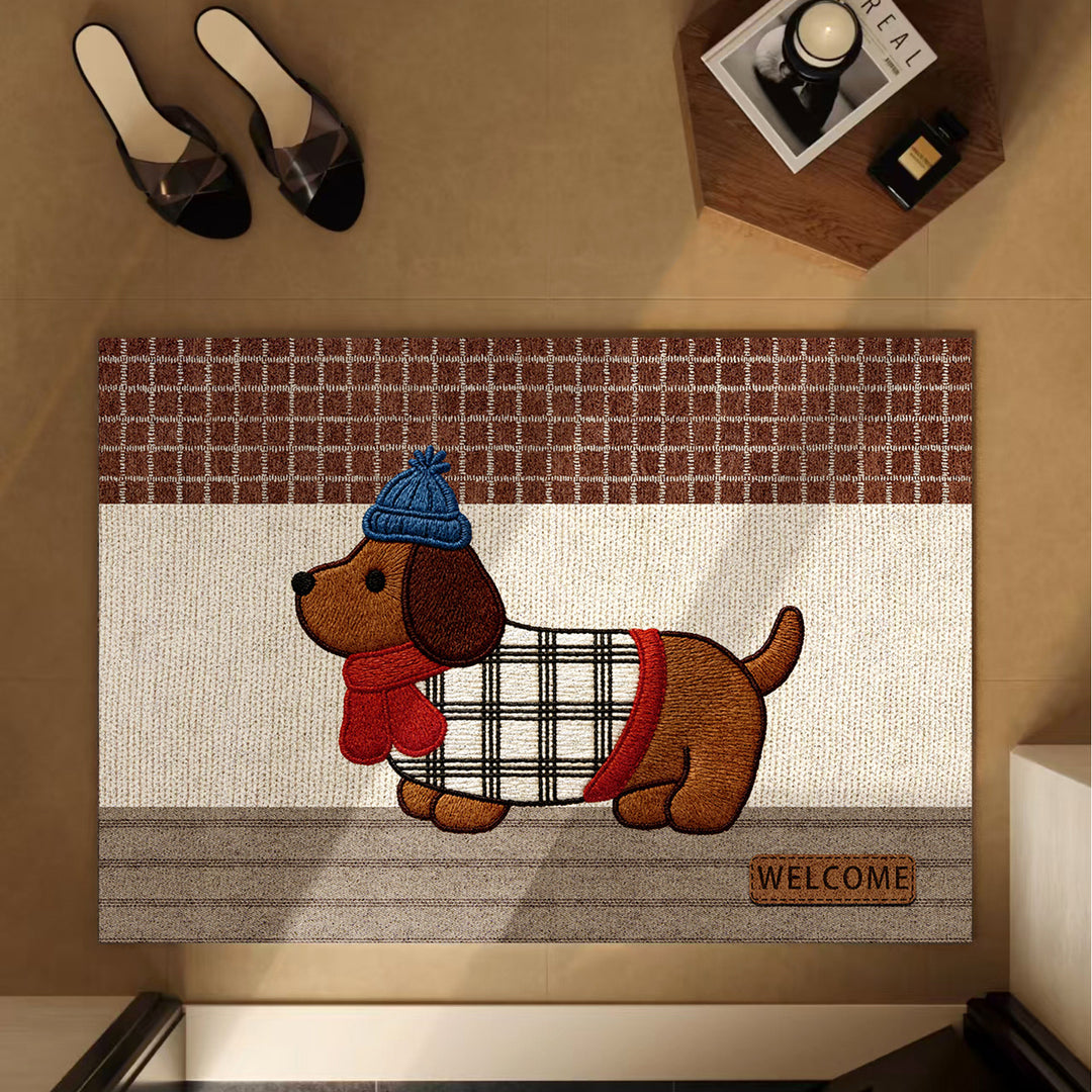 Cute Cat-Themed Welcome Mat