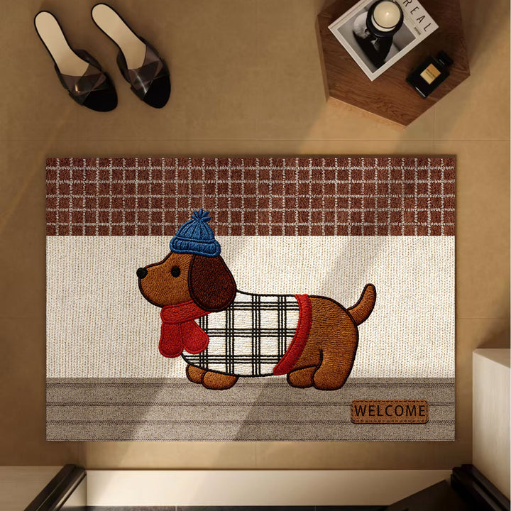 Cute Cat-Themed Welcome Mat