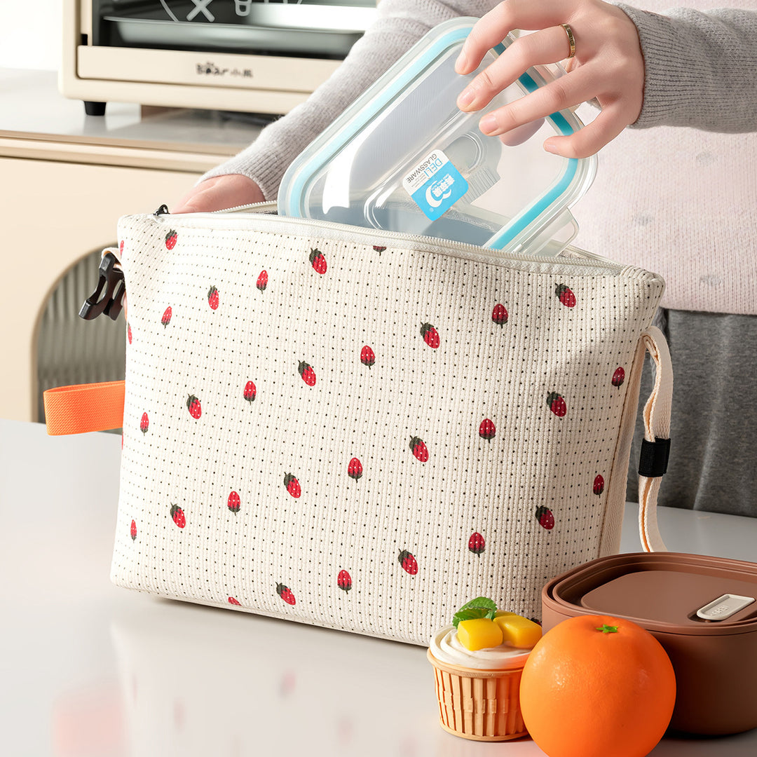 Insulated Lunch Carrier Bag with Fun Strawberry Design Stornfield